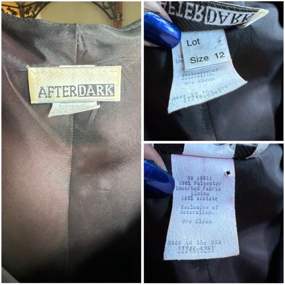 Vintage After Dark Black Ruffle Maxi‎ Dress - Picture 14 of 14